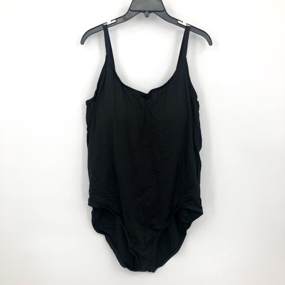 ANDIE SWIM Amalfi Classic One Piece Swimsuit 3XL US 20 Black Flat Scoop Neck NWT - Picture 4 of 12